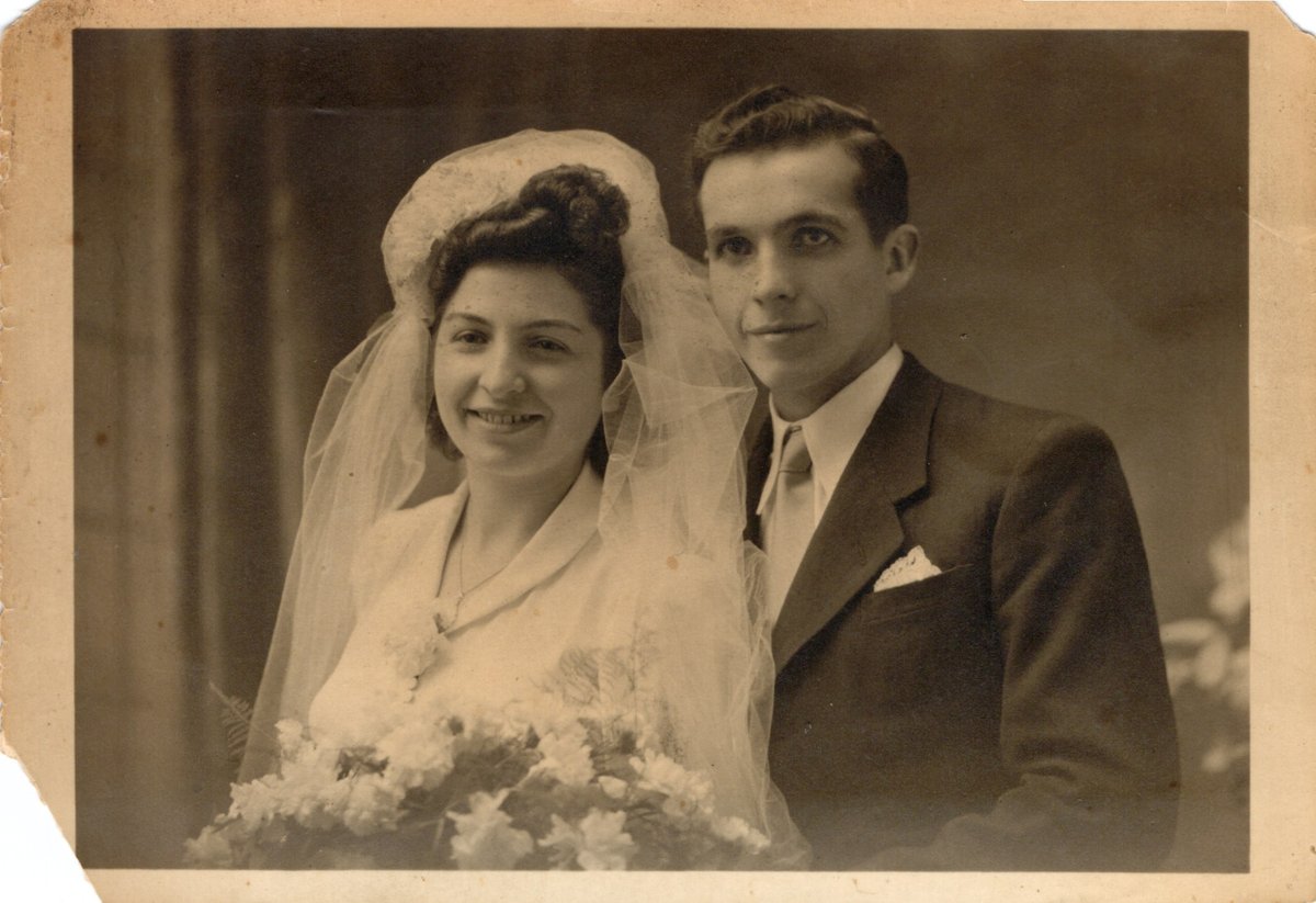 Gaston et Renée le jour de leur mariage